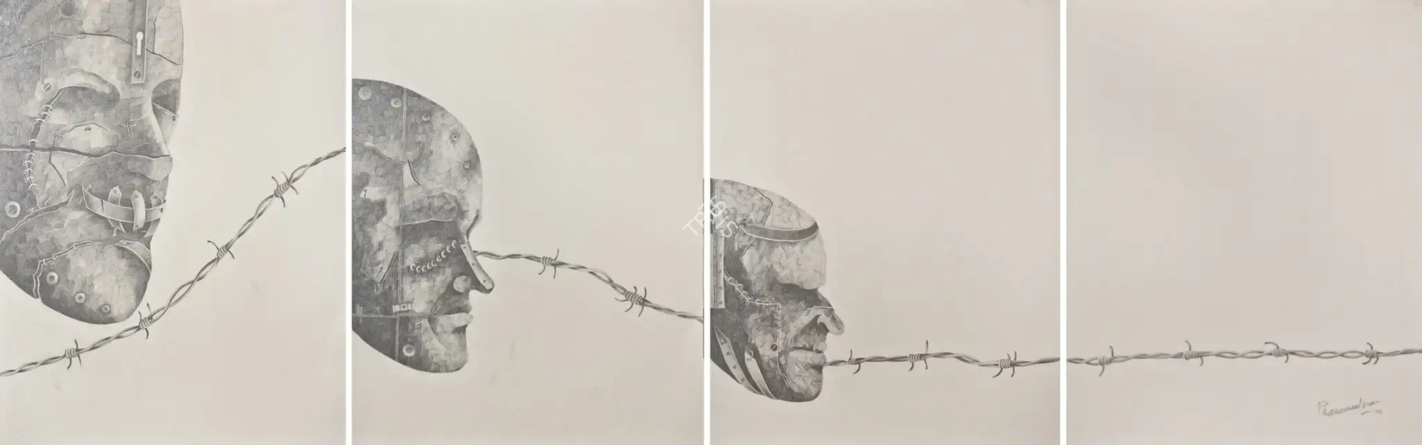 Chaturvedi, P.N. (Artist). Untitled. Mixed media on paper, 2006 | Painting | FineArts | 00901150