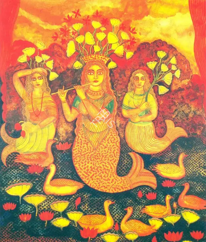 Burman, Jayshri (Artist). Untitled. Mixed media on mountboard, 2001 | Painting | FineArts | 00372703