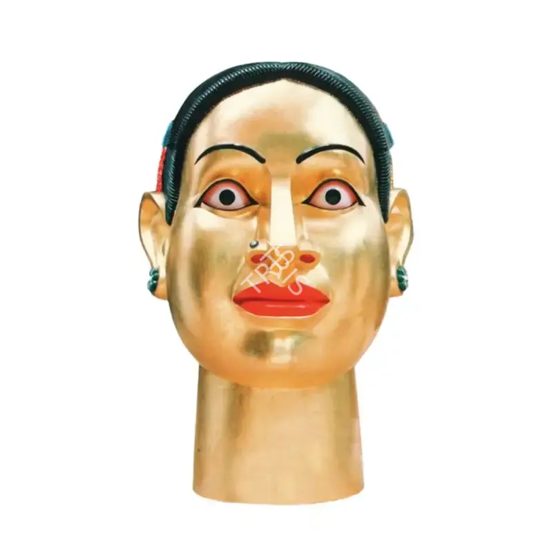 Reddy, Ravinder (Artist). Head-06. Painted and gold gilded polyester, resin and fiberglass, 2005 | Sculpture  | 00868803