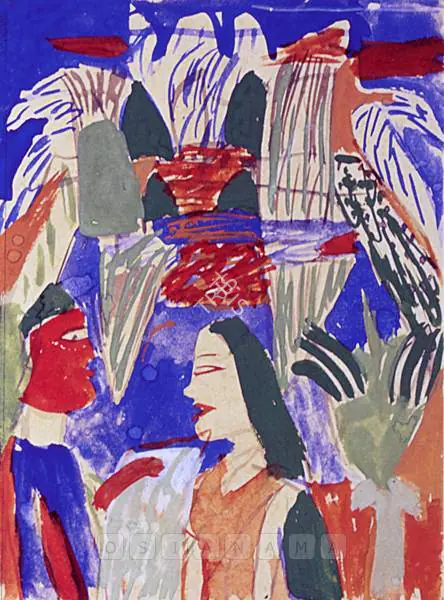 Subramanyan, K.G. (Artist). Face To Face, n.d. | Painting