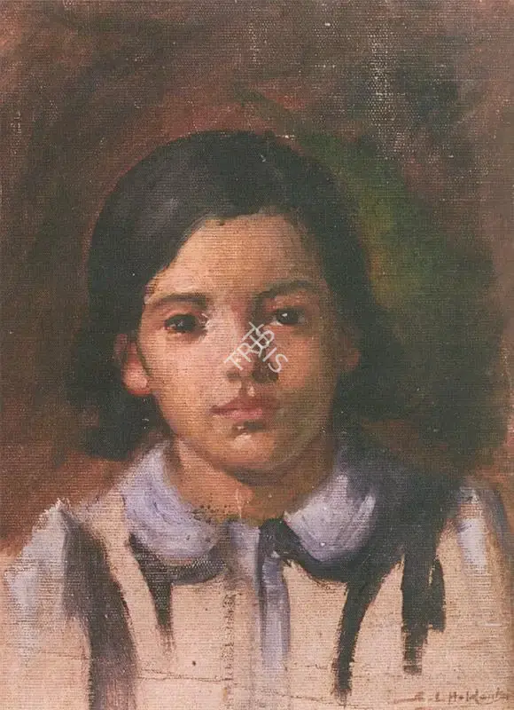 Haldankar, G.S. (Artist). Portrait of a Young Girl, n.d. | Painting