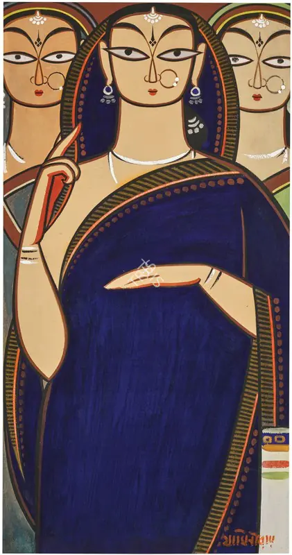 Roy, Jamini (Artist). Untitled (Three Women), n.d. | Painting