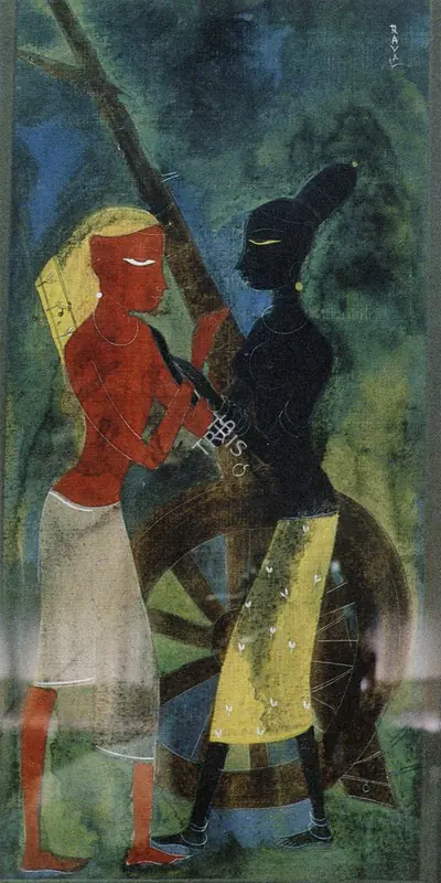 Raval, Rasik D. (Artist). Carters, 1954 | Painting