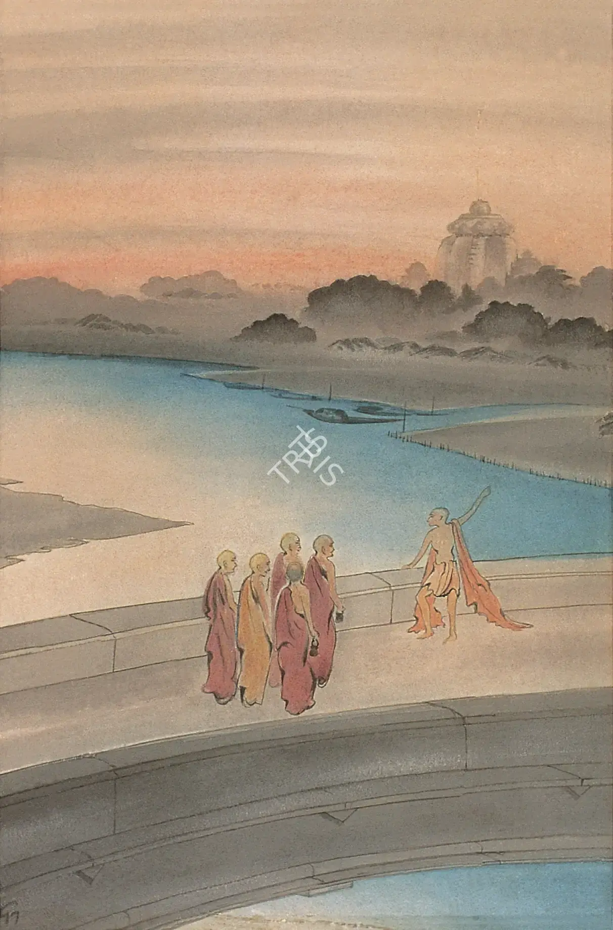 Tagore, Gaganendranath (Artist). Chaitanya Series. Watercolour on paper, 1913 | Painting | FineArts | 00755771