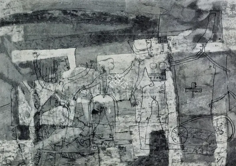 Samant, Mohan (Artist). Unfinished. Water Colour, 1954 | Marg, March 1954 | Painting | FineArts | 00674021