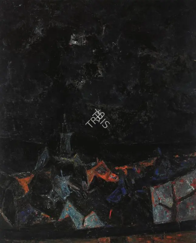 Raza, S.H. (Artist). Untitled. Oil on board, 1955 | Painting  | 00881835
