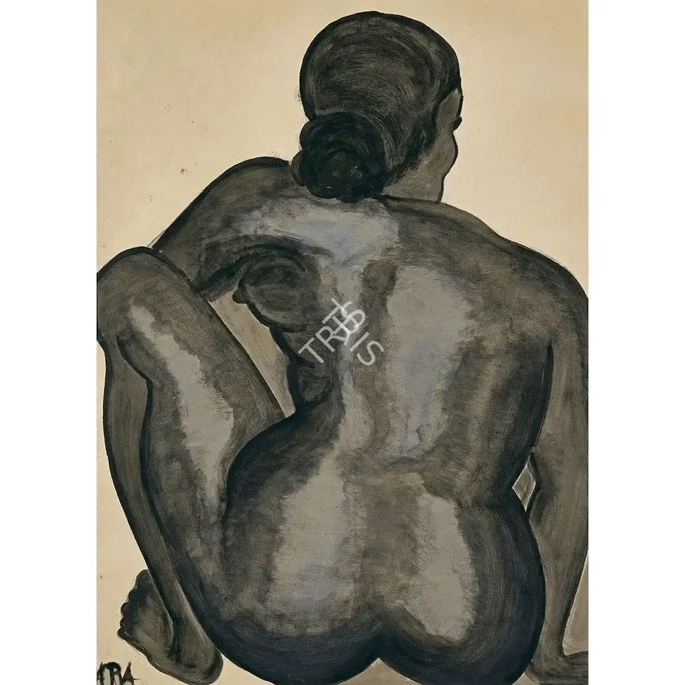 Ara, K.H. (Artist). Untitled (Black Nude Series), n.d. | Painting