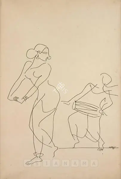 Hebbar, K.K. (Artist). Untitled, 1975 | Drawing