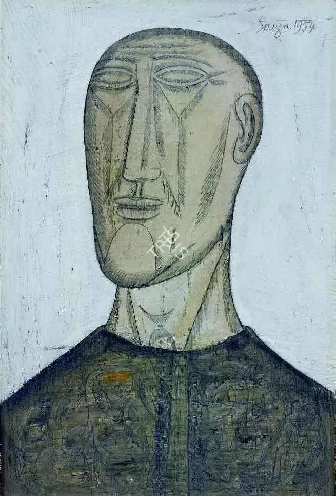 Souza, F.N. (Artist). Untitled (Man in Tunic), 1954 | Painting