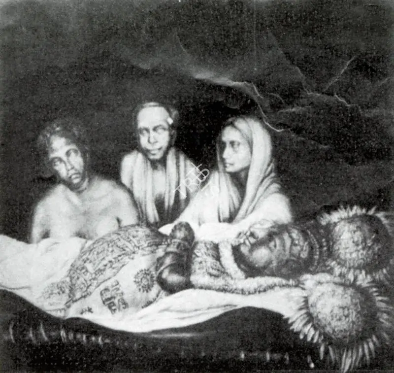 Bhattacharjee, Bikash (Artist). Deathless Antique. 1971 | Artrends, January-April 1979 | Painting | FineArts | 00551621
