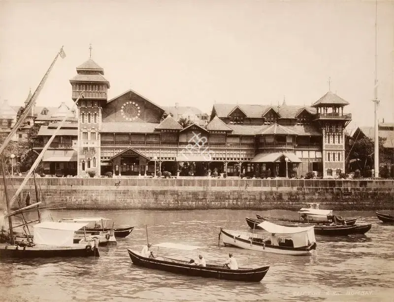 Studio Clifton & Co. (Photographic Studio). Royal Bombay Yacht Club - From the album "L.G. to L.R.' by Clifton and Co.. Calotype print pasted on mount, 1900 | Antiquarian Photograph | Photography | 00115225