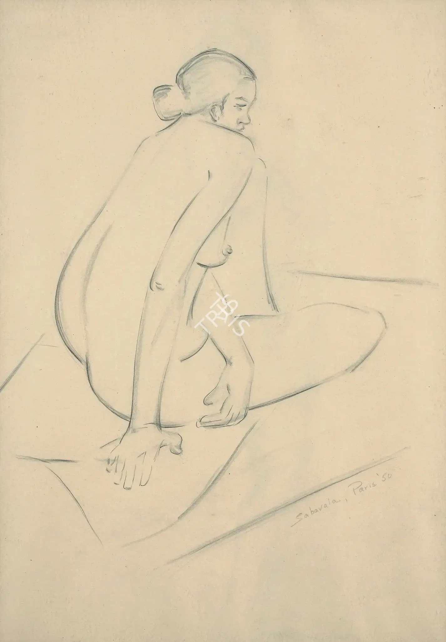 Sabavala, Jehangir (Artist). Untitled, 1950 | Drawing