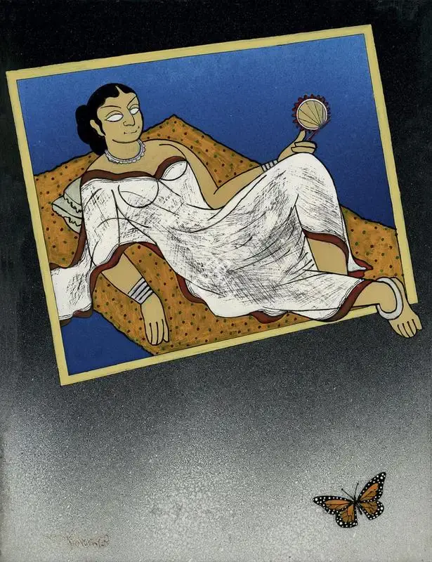 Dasgupta, Dharmanarayan (Artist). Untitled - II. Acrylic on poly-glass, 1982 | Painting | FineArts | 00354847