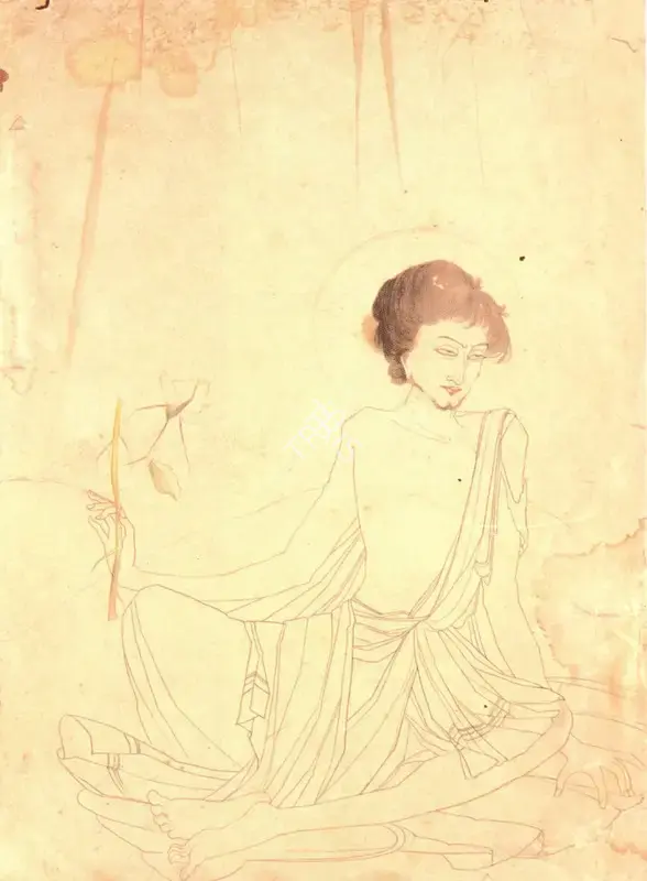 Chughtai, M.A.R. (Artist). Rind (Drunk), n.d. | Drawing