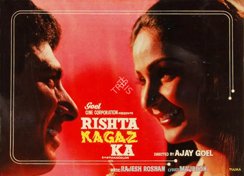 Goel, Ajay (Director), Rishta Kagaz Ka, 1983 | Song-Synopsis Booklet | CinemaEducation | 00779508