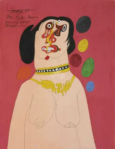Souza, F.N. (Artist). Untitled (Female Bust), 1965 | Painting