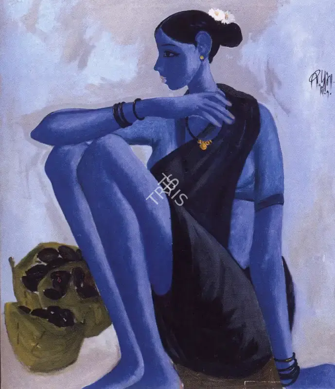 Prabha, B. (Artist). Fisherwoman, n.d. | Painting