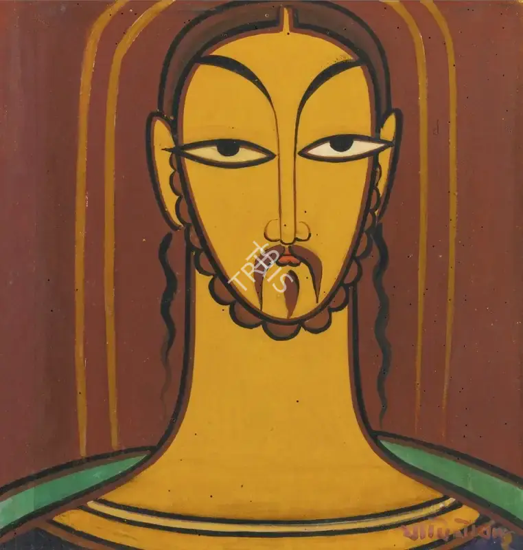 Roy, Jamini (Artist). Untitled (Christ), n.d. | Painting