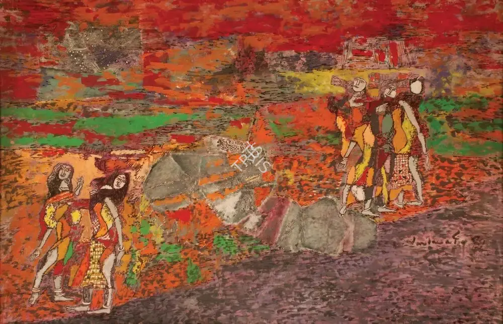 Santhanaraj, A.P. (Artist). Untitled. Acrylic on canvas, 1994 | Painting | FineArts | 00362373
