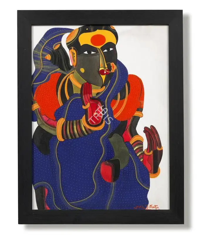 Vaikuntam, Thota (Artist). Untitled (Lady). Acrylic on canvas on board, 2003 | Painting | FineArts | 00419230