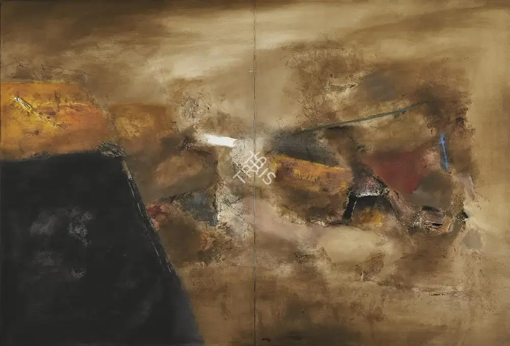 Shreshtha, Laxman (Artist). Untitled. Oil on canvas, 1994 | Painting | FineArts | 00546775
