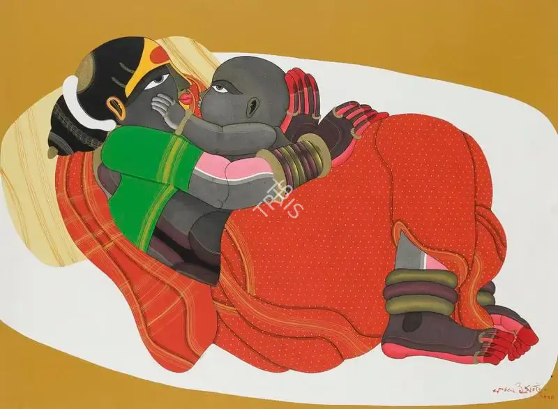 Vaikuntam, Thota (Artist). Untitled. Acrylic on paper pasted on mount board, 2000 | Painting  | 00866544