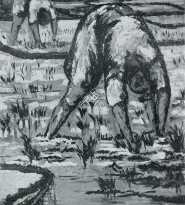 Kachru, P.N. (Artist). Weeding Paddy Fields, n.d. | Painting