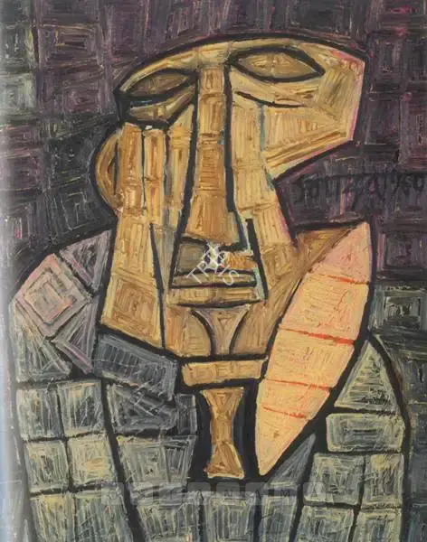 Souza, F.N. (Artist). Head, 1960 | Painting