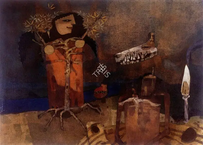 Pyne, Ganesh (Artist). Spring. Watercolour with glaze on paper, 1975 | Painting  | 00876895