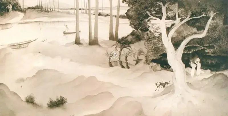 Katsuda, Attributed to (Artist). By the River Bank, n.d. | Painting