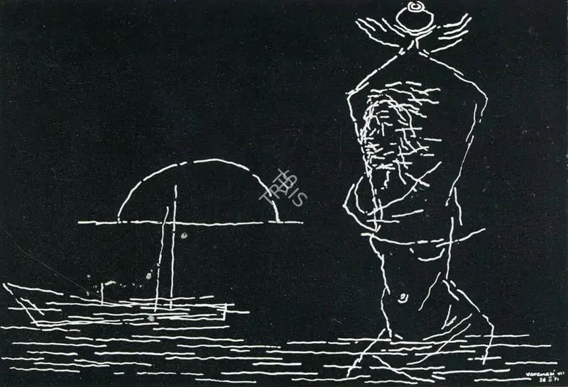 Husain, M.F. (Artist). Varanasi. 1973 | Art Heritage, 1978-1979 | Drawing | FineArts | 00530026