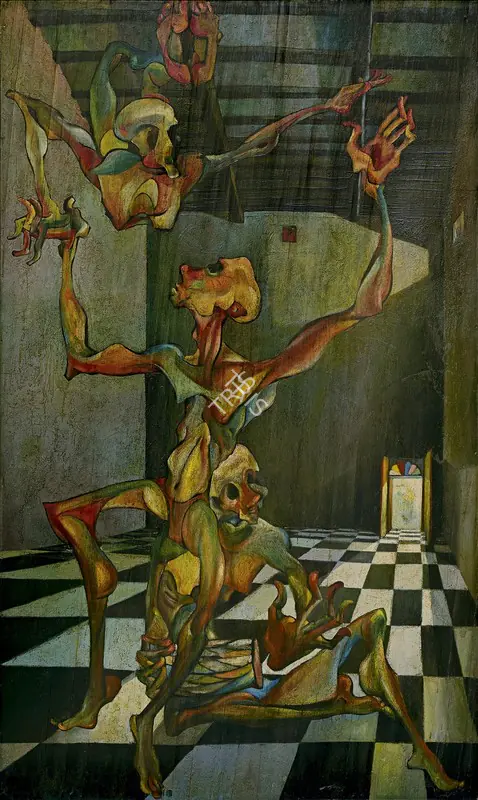 Bhattacharjee, Bikash (Artist). Untitled. Oil on board, c.1960 | Painting | FineArts | 00416959