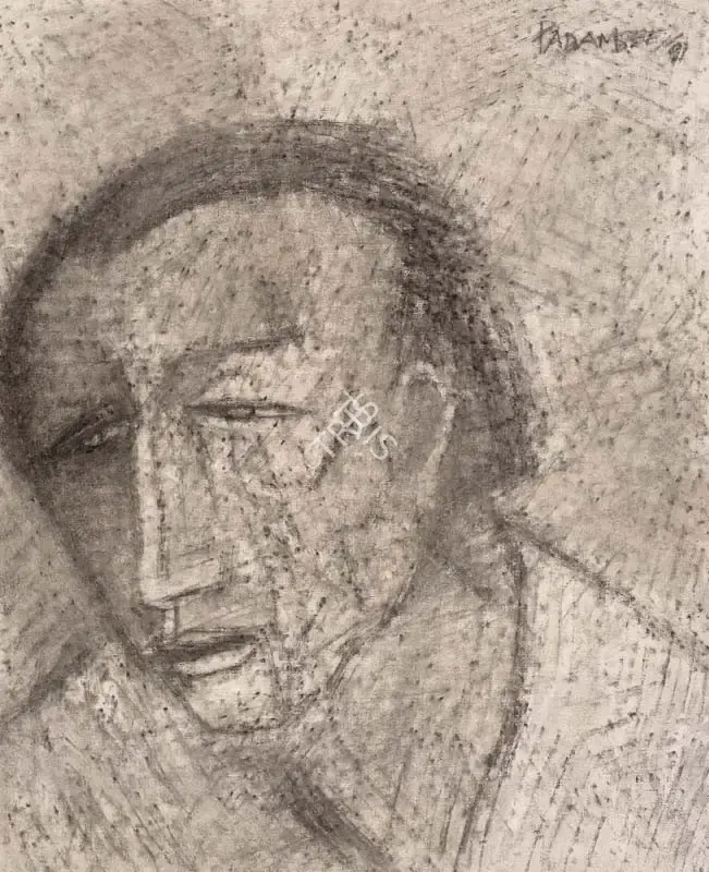 Padamsee, Akbar (Artist). Head, 1991 | Drawing