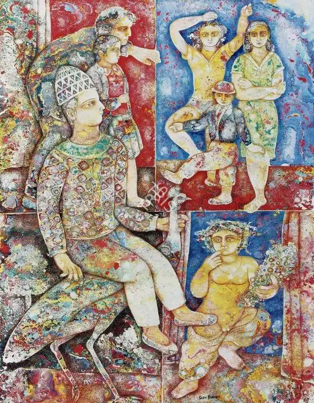 Burman, Sakti (Artist). Wondering On The Summer Evening. Oil on canvas, 2005 | Painting  | 00881342