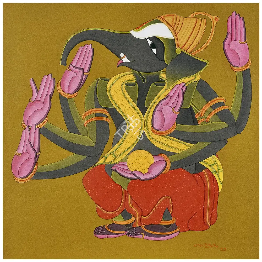 Vaikuntam, Thota (Artist). Untitled (Ganesha), 2012 | Painting