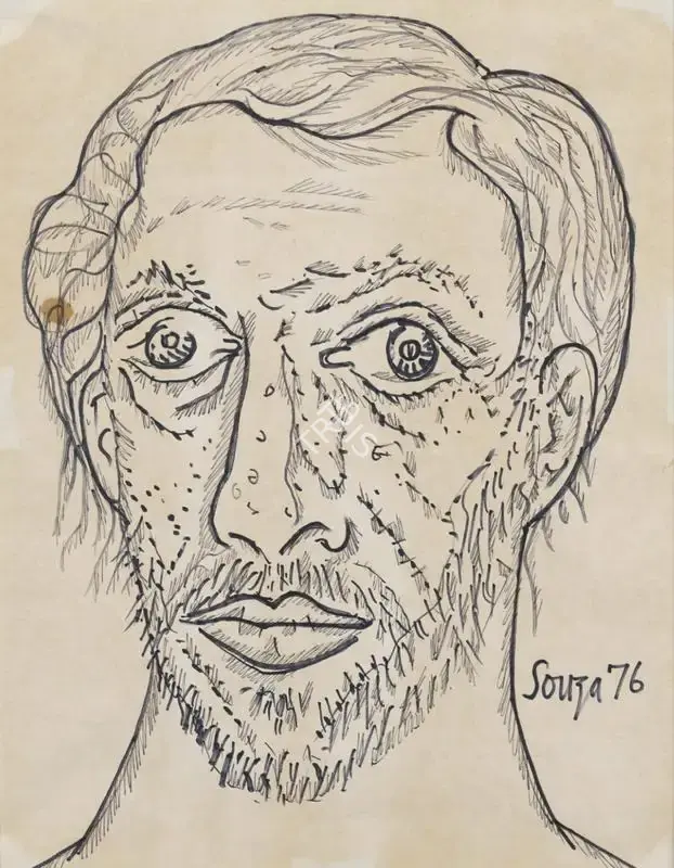 Souza, F.N. (Artist). Untitled (Self Portrait), 1976 | Painting