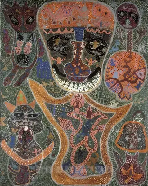 Parekh, Madhavi (Artist). Goddess, 1969 | Painting