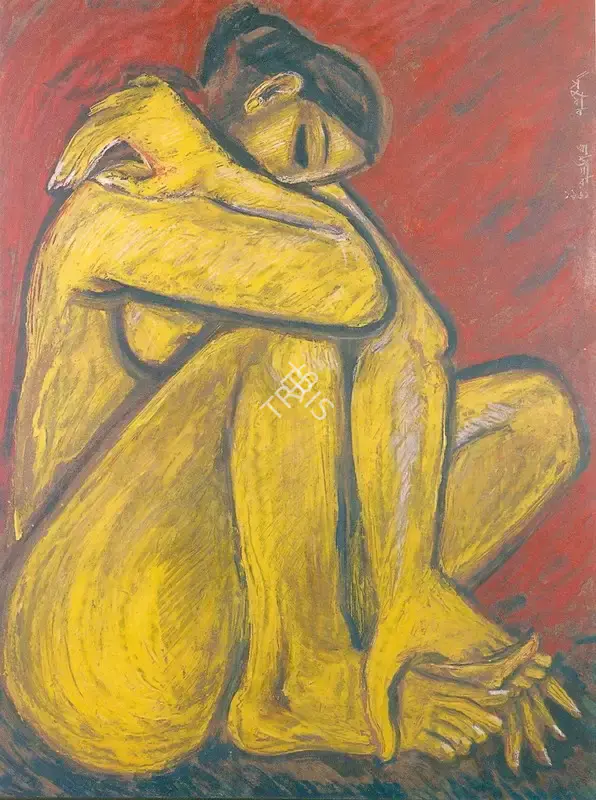 Khastgir, Sudhir (Artist). Seated Nude, n.d. | Painting