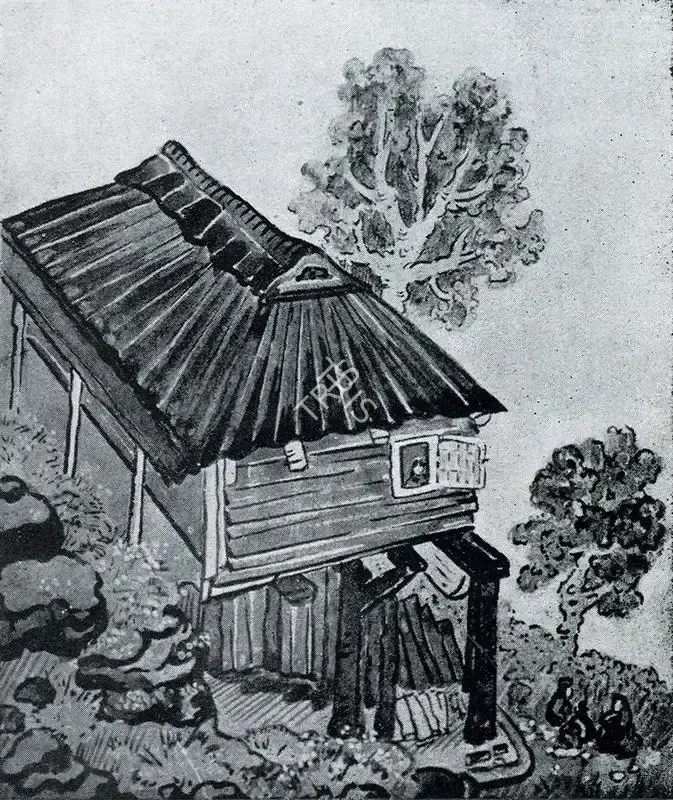 Gotami, Lee (Artist). A Wooden Shack, Ghoom, n.d. | Painting