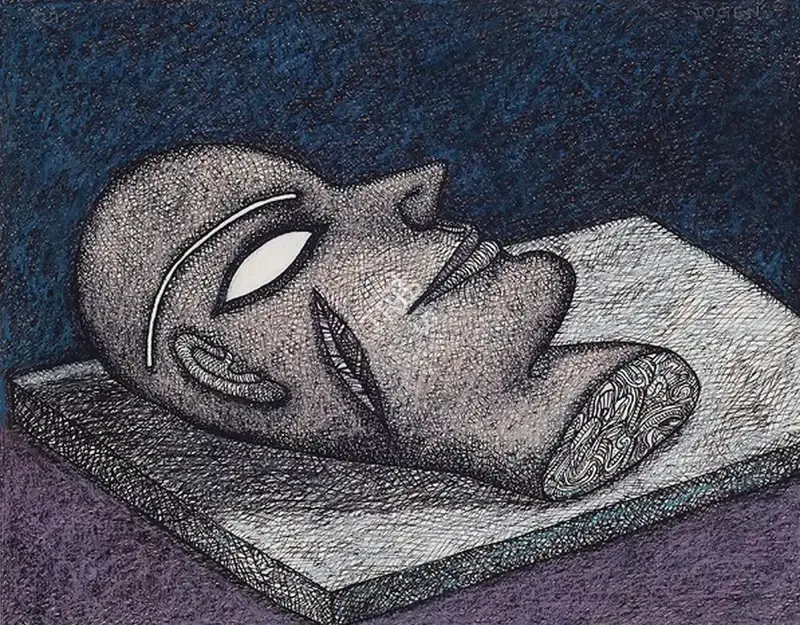 Chowdhury, Jogen (Artist). Head, 2002 | Drawing