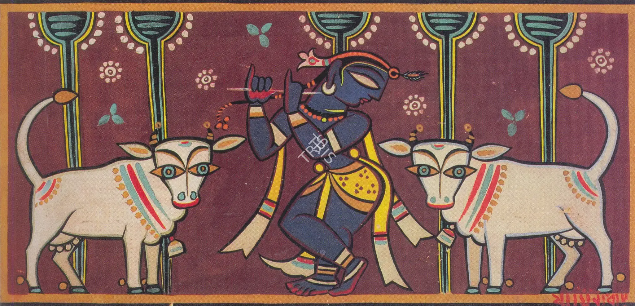 Roy, Jamini (Artist). Krishna, n.d. | Painting
