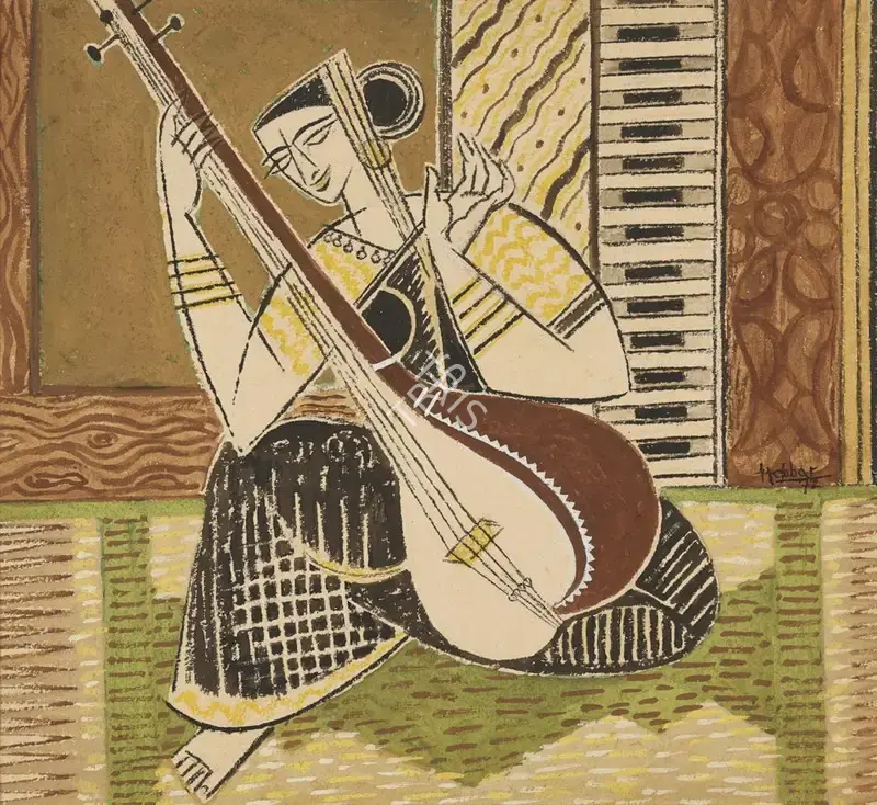 Hebbar, K.K. (Artist). Untitled. Gouache and pastel on paper, 1972 | Painting  | 00868395