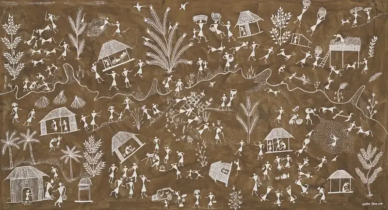 Mashe, Sadashiv (Artist). Life of Jivya, n.d. | Painting