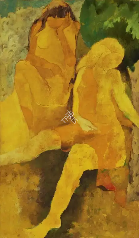 Khanna, Krishen (Artist). Untitled (Malati and Martha), 1966 | Painting