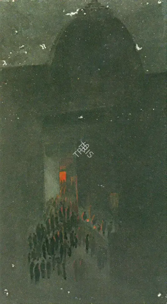 Tagore, Gaganendranath (Artist). Kalipuja Night, n.d. | Painting
