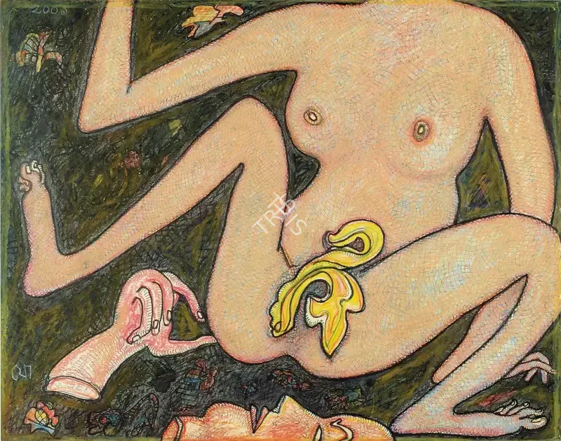 Chowdhury, Jogen (Artist). Yellow Flower, 2001 | Painting