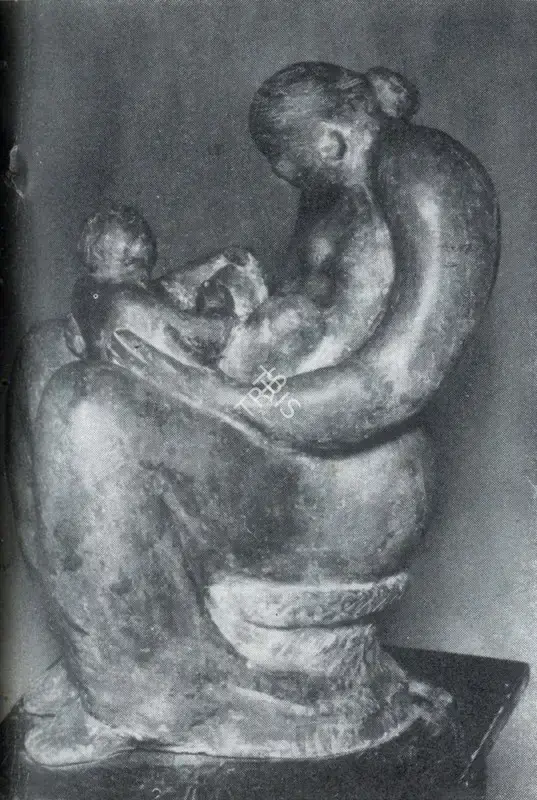 Dagupta, Prodosh (Artist). Mother and Child. Cast Stone, 1950 | Marg, December 1962 | Sculpture | FineArts | 00674775