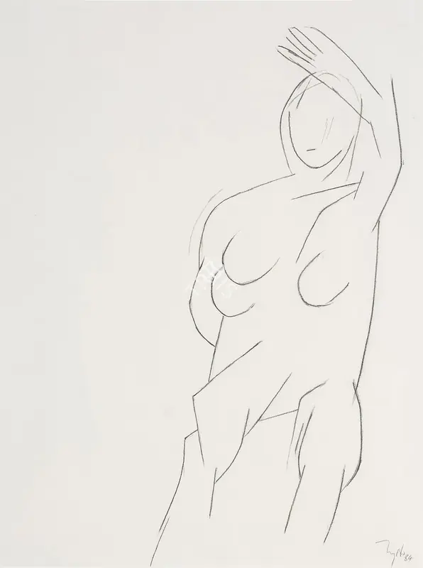Mehta, Tyeb (Artist). Untitled. Charcoal on paper, 1984 | Drawing | FineArts | 00363018