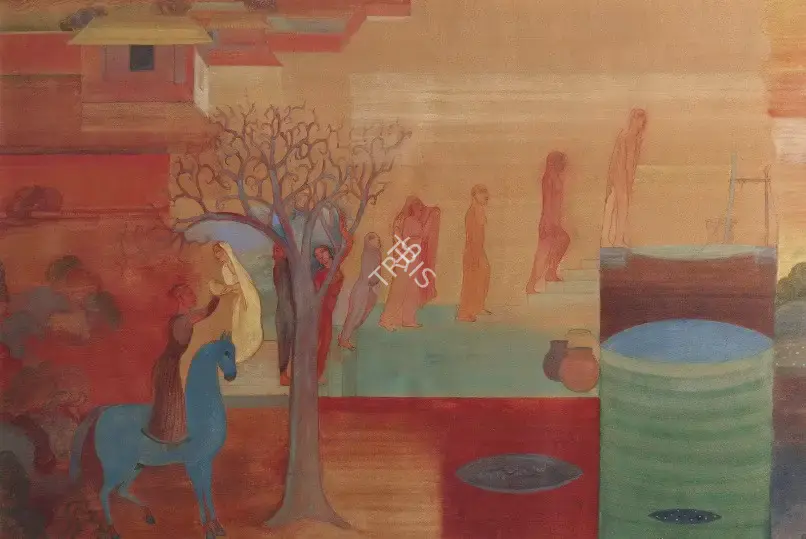 Sheikh, Nilima (Artist). Panghat Stories, 2001 | Painting