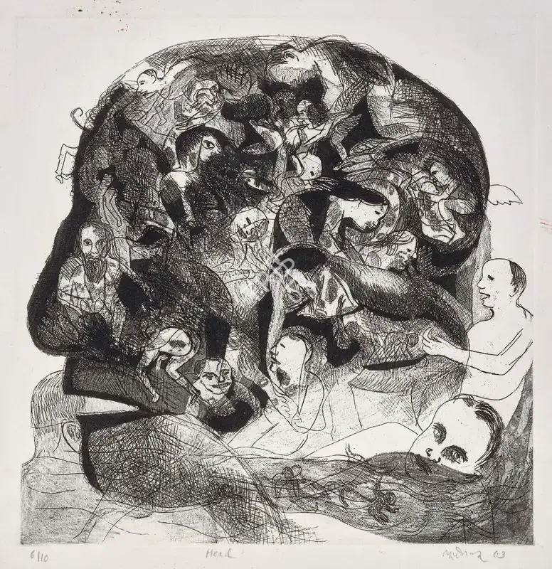 Khakhar, Bhupen (Artist). Head, 1996 | Graphic Art